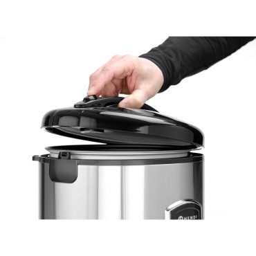 Dispositivo de potenciômetro elétrico para cozinhar arroz com uma função fumegante de 1.8L 700W - Hendi 240410 Dispositivo de potenciômetro elétrico para cozinhar arroz com uma função fumegante de 1.8L 700W - Hendi 240410