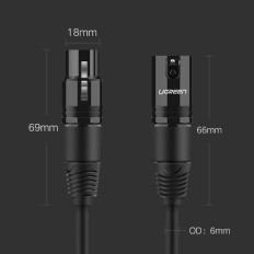 Audio kábel predlžovací kábel pre XLR 2M čierny mikrofón