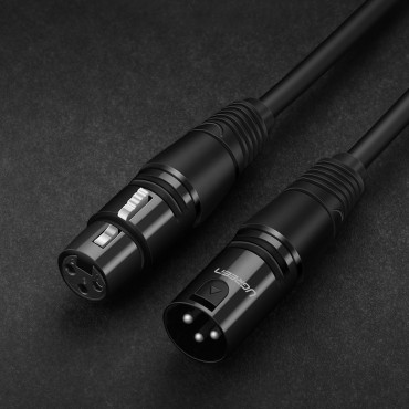Audiokaapelin jatkojohto XLR 2M Black Mikrofonille