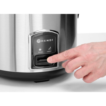 Dispositivo de potenciômetro elétrico para cozinhar arroz com uma função fumegante de 1.8L 700W - Hendi 240410 Dispositivo de potenciômetro elétrico para cozinhar arroz com uma função fumegante de 1.8L 700W - Hendi 240410