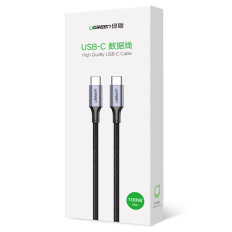 Kabeļu USB-C elektroenerģijas padeve 100W Quick Charge FCP 5A 3M Grey