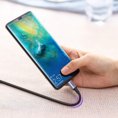 Kabeļu USB-C elektroenerģijas padeve 100W Quick Charge FCP 5A 3M Grey