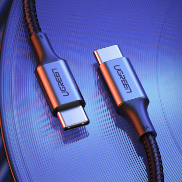 Kabeļu USB-C elektroenerģijas padeve 100W Quick Charge FCP 5A 3M Grey
