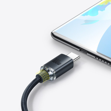 Kaapeli USB-kaapeli - USB-C nopea lataus ja tiedonsiirto 100W 1.2m musta