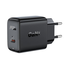 Carregador de rede USB-C 30W PD QC 3.0 AFC FCP Preto