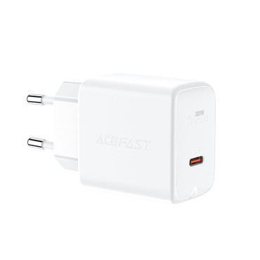 Ο φορτωτής δικτύου GAN USB-C 30W PD QC 3.0 AFC FCP White