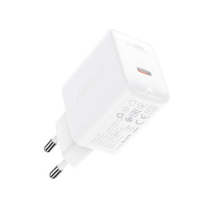 Carregador de rede GAN USB-C 30W PD QC 3.0 AFC FCP Branco