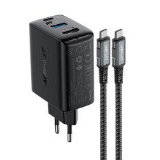 2IN1 Verkkolaturi USB-C-kaapelilla + sovittimen sovitin USB-C - HDMI 4K musta