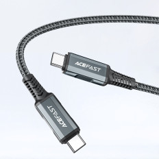 2In1 Nätverksladdare med USB-C-kabel + Adapteradapter USB-C - HDMI 4K Vit