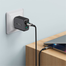 Kabel tråd i en LED-skärm för iPhone MFI USB-C - Lightning 1.2m 30W 3a svart