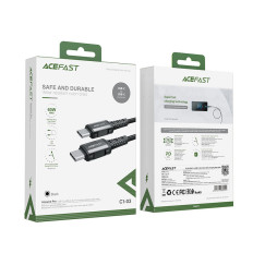 Kabeļu vads USB-C 60W 20V 3A 1.2m Black