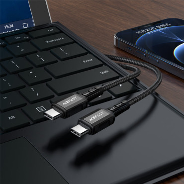 Kabeļu vads USB-C 60W 20V 3A 1.2m Black