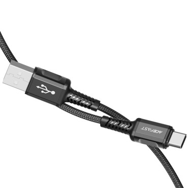Kabeļu kabelis USB Flash - USB-C 3A 1.2m Black