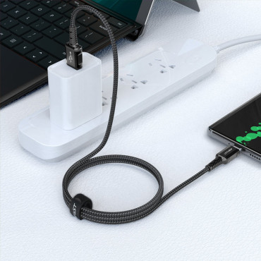 Cabo de cabo em flash USB - USB-C 3A 1.2m Preto