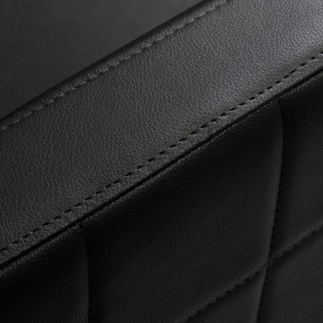 Hairdressing wash unit Gabbiano Ankara black with black bowl — close-up of the surface