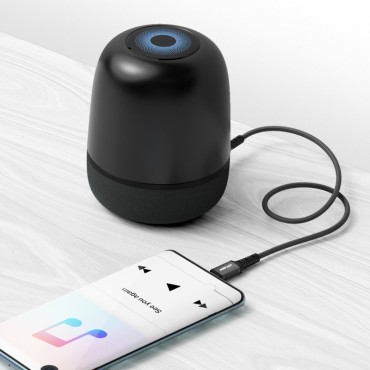 AUX USB-C AUDIO KAŽÍKA 3.5mm Mini Jack 1.2m Čierna