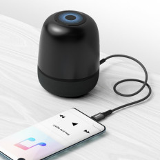 AUX USB-C καλώδιο καλωδίου ήχου - 3.5mm μίνι βύσμα 1.2m μαύρο