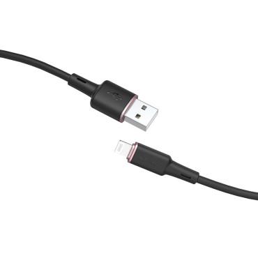 Καλώδιο καλωδίου για iPhone MFI USB - Lightning 2.4a 1.2m μαύρο