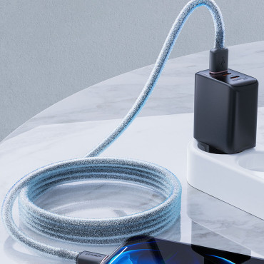 Kabelkabel för iPhone MFI USB - Lightning 2.4a 1.2m svart