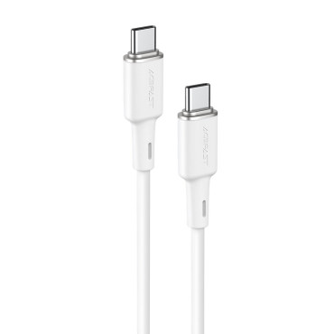 Kabelis USB-C 60W 20V 3A kabelis 1.2m Balta
