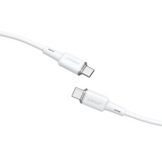 Cabo USB-C 60W 20 V 3A 1.2m Branco
