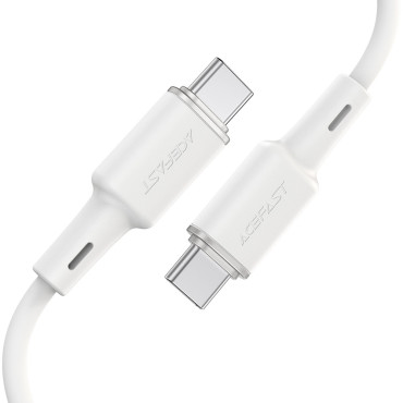 Cabo USB-C 60W 20 V 3A 1.2m Branco