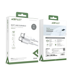 Kabelis USB-C 60W 20V 3A kabelis 1.2m Balta