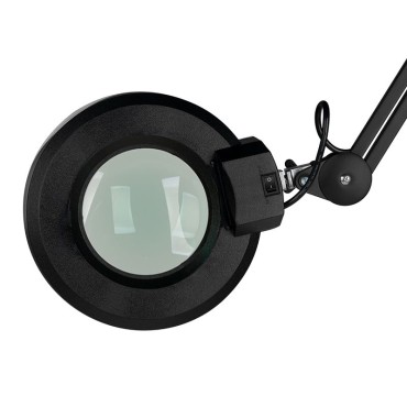 Lupa lampa S4 + čierny statív — detail hlavy