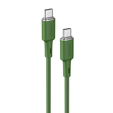 Cabo USB-C 60W 20 V 3A 1.2m azeitona verde