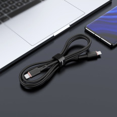 Cabo USB-C 60W 20 V 3A 1.2m azeitona verde