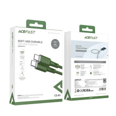 Kabel USB-C 60W 20V 3A kabel 1.2m zelena oljka