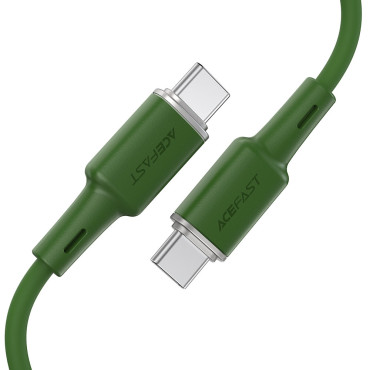 Kabelis USB-C 60W 20V 3A kabelis 1.2m zaļa olīva