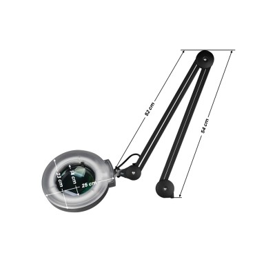 Lupa lampa S4 + čierny statív