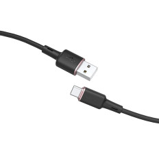 Καλώδιο καλωδίου USB - USB-C 3A 1.2m μαύρο