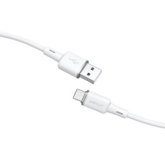 USB kabelio kabelis - USB-C 3A 1.2m Balta