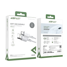 USB kabelio kabelis - USB-C 3A 1.2m Balta