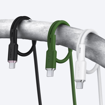 USB-kabelkabel - USB-C 3a 1.2m Vit