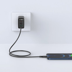 Káblový kábel pre iPhone MFI USB-C - Lightning 30W 3A 1.2m Čierna