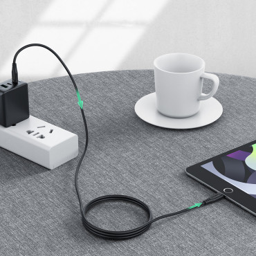 Cabo de cabo para iPhone MFI USB-C - Lightning 30W 3A 1.2m Preto