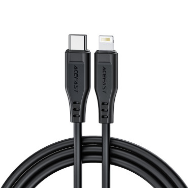 Káblový kábel pre iPhone MFI USB-C - Lightning 30W 3A 1.2m Čierna