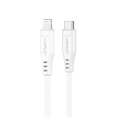 Kábelkábel iPhone MFI USB-C - Villám 30W 3A 1.2m Fehér
