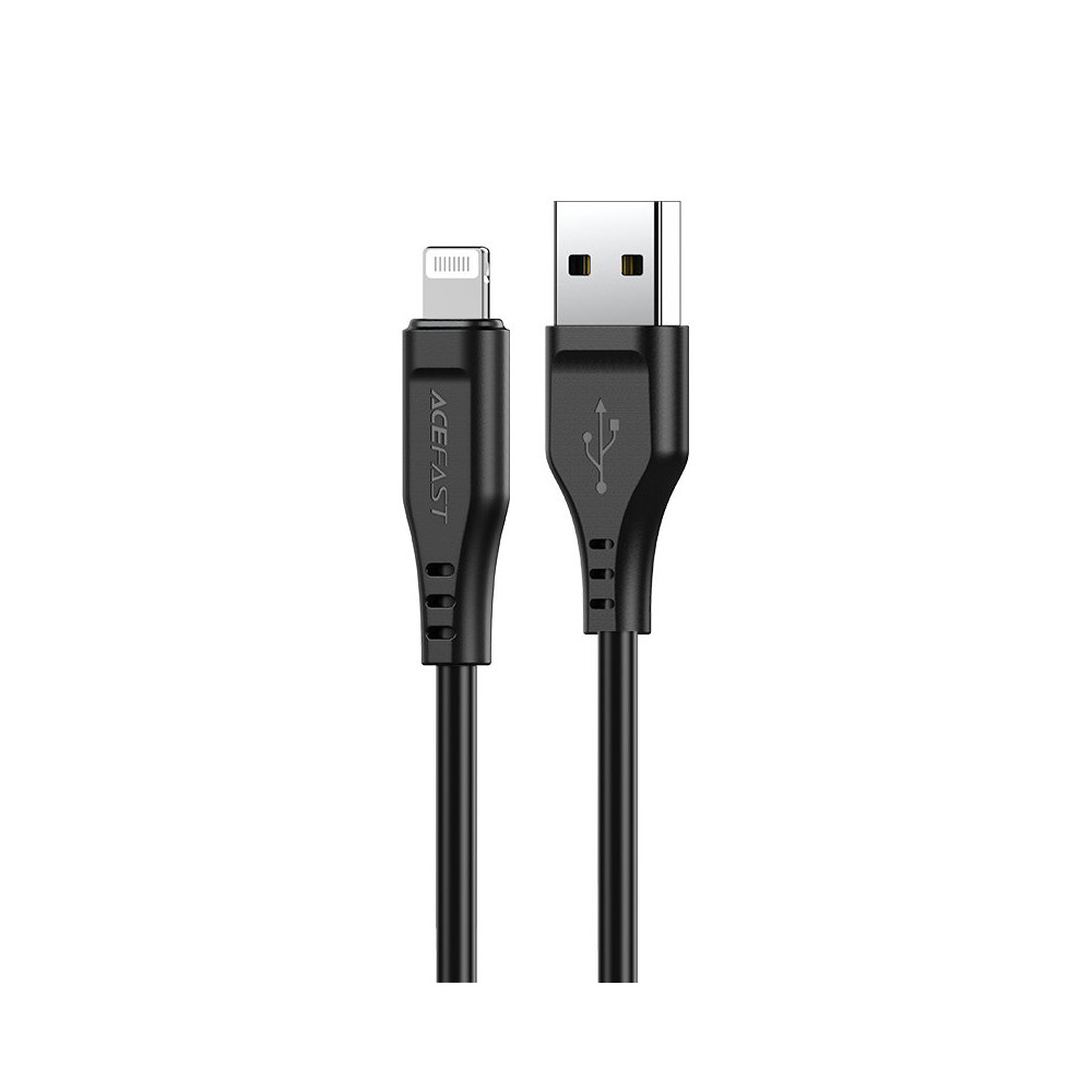 Káblový kábel pre iPhone MFI USB - Lightning 2.4A 1.2m Čierna