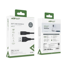 Kabeļu kabelis iPhone MFI USB - Zibens 2.4a 1.2m Black