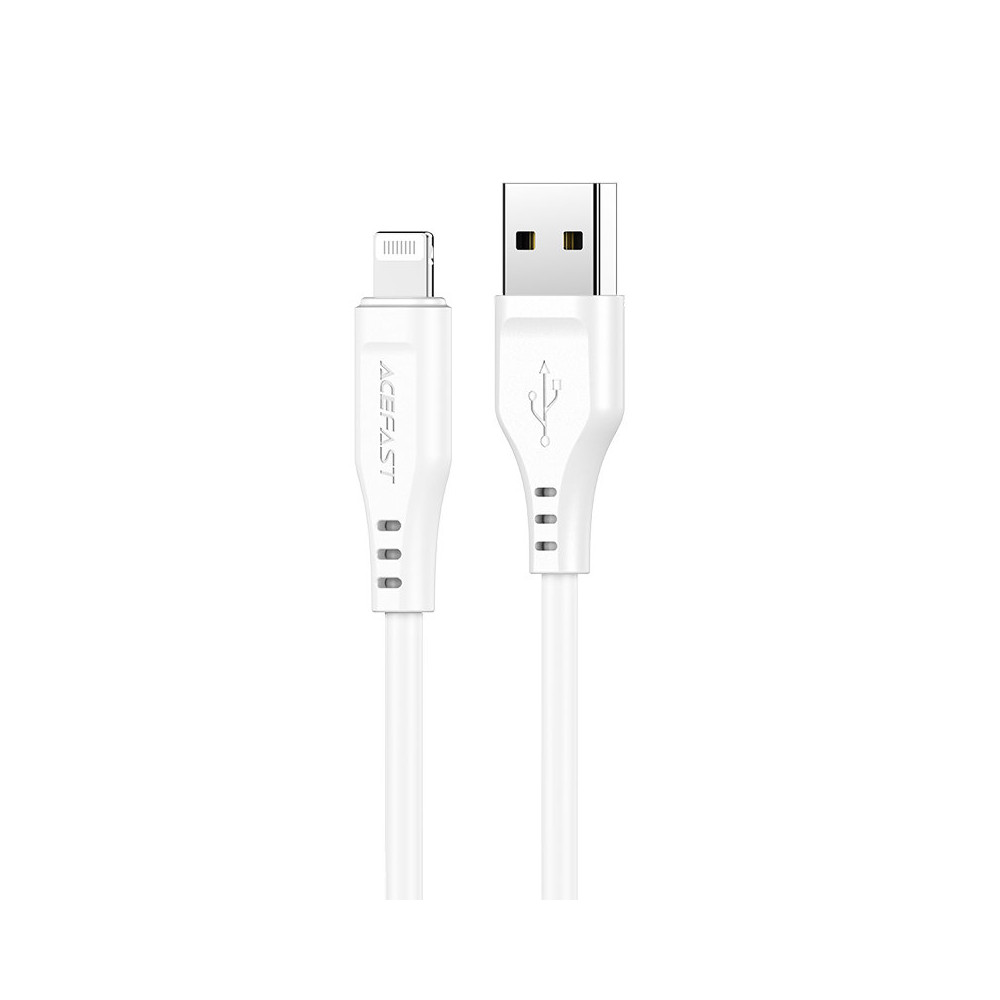 Kabelinė kabelis iPhone MFI USB - Žaibas 2.4A 1.2m Balta