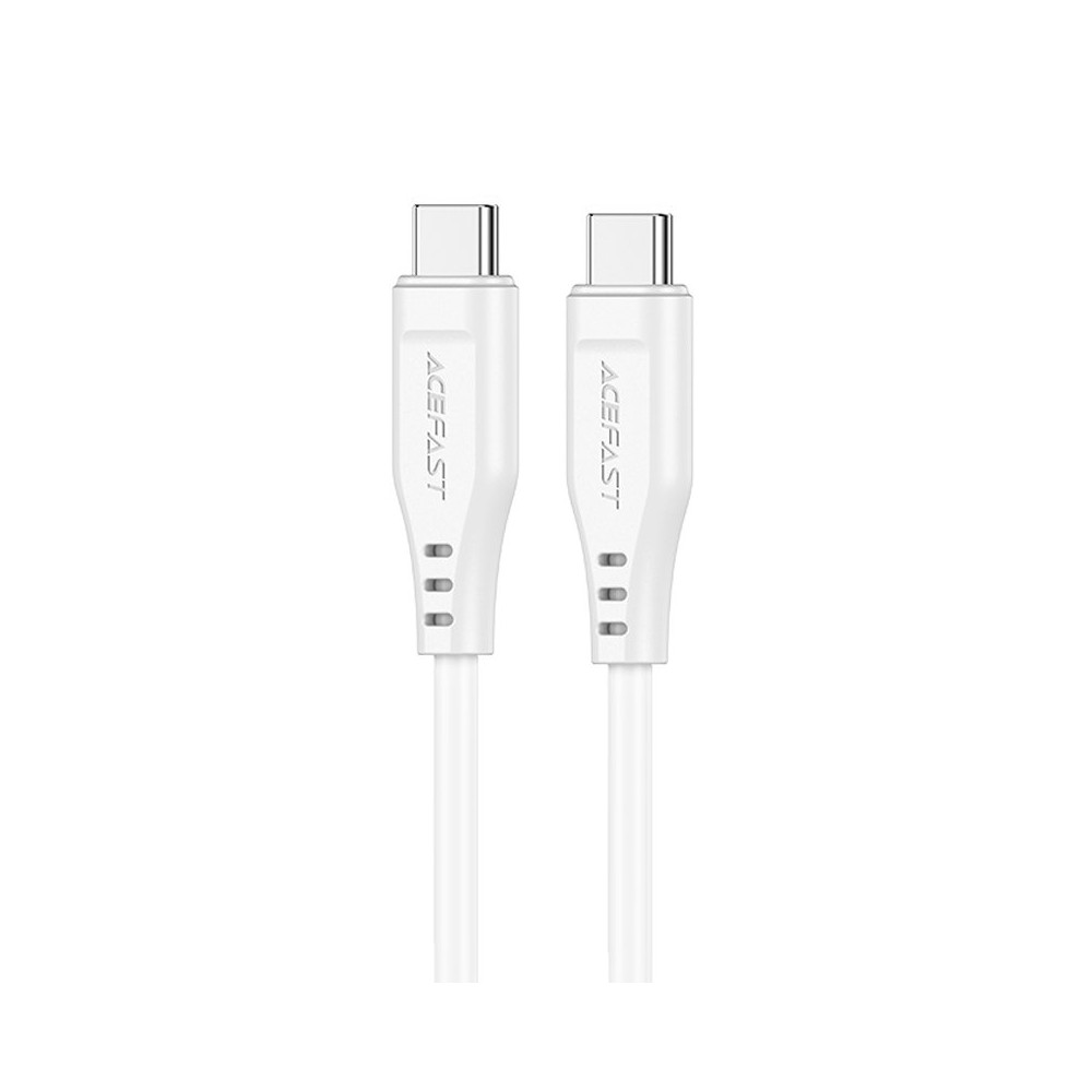 Kabelių viela USB-C 60W 20V 3A telefonui 1.2m Balta