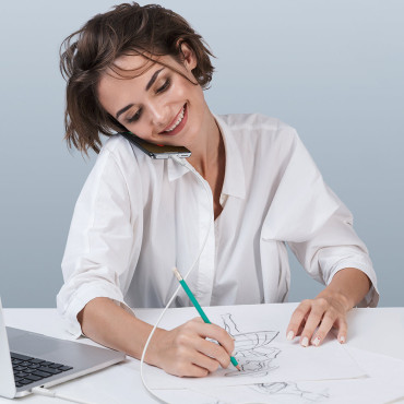 Kábelhuzal USB-C 60W 20V 3A telefonhoz 1.2m Fehér