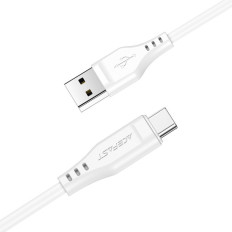 Kábelhuzal USB telefonhoz - USB-C 3A 1.2m Fehér