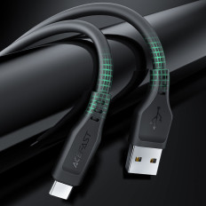 Kabel tråd för USB-telefon - USB-C 3a 1.2m Vit