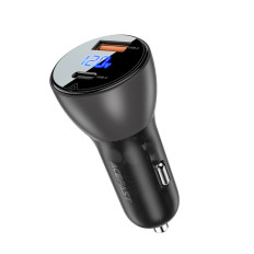 Autolaturi 63W 12V USB-C USB SFCP Musta