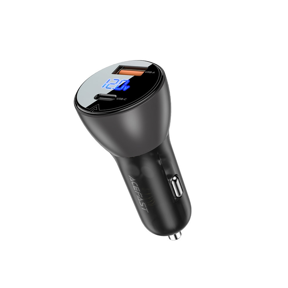 Carregador de carro 63W 12V USB-C USB SFCP Preto